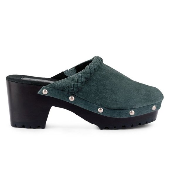 INCA Fine Suede Leather Clogs Grey Size 9.5 - Picture 2 of 6